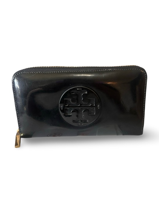 Tory Burch Accessories - Tory Burch With Paper Work Black Patent Leather Zip Wallet
